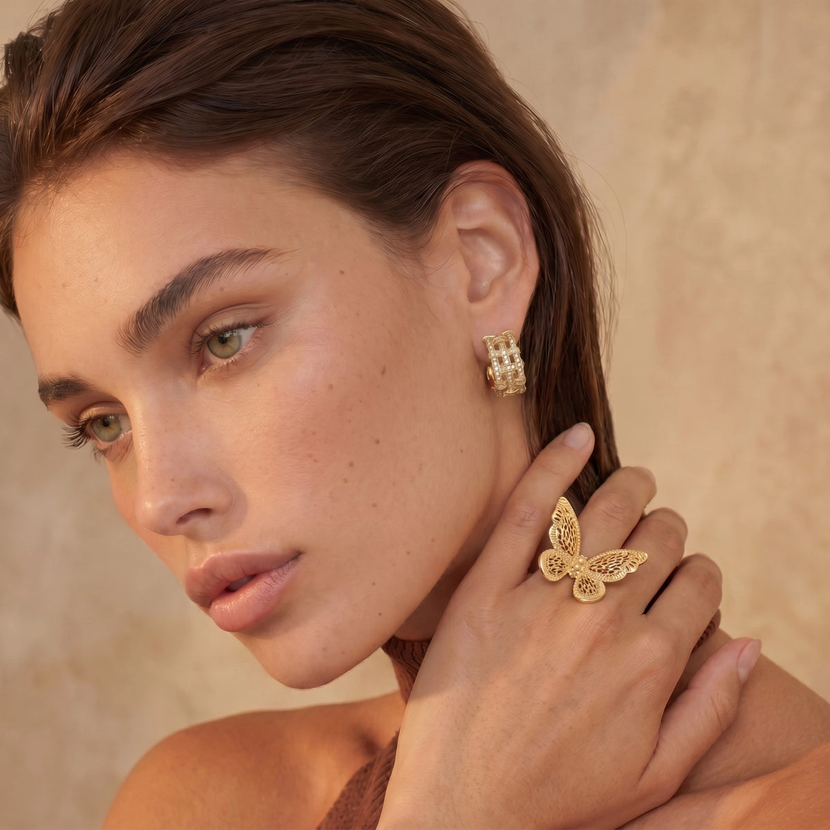 Lattice Luxe Hoops